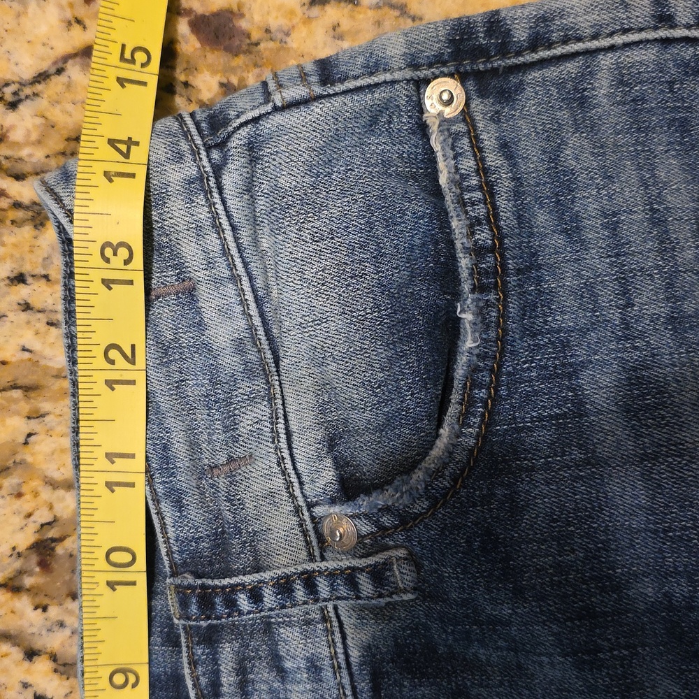 Denim & Supply Ralph Lauren Distressed Skinny Jeans Blue Womens Size 27/32 Y2K - Picture 13 of 14